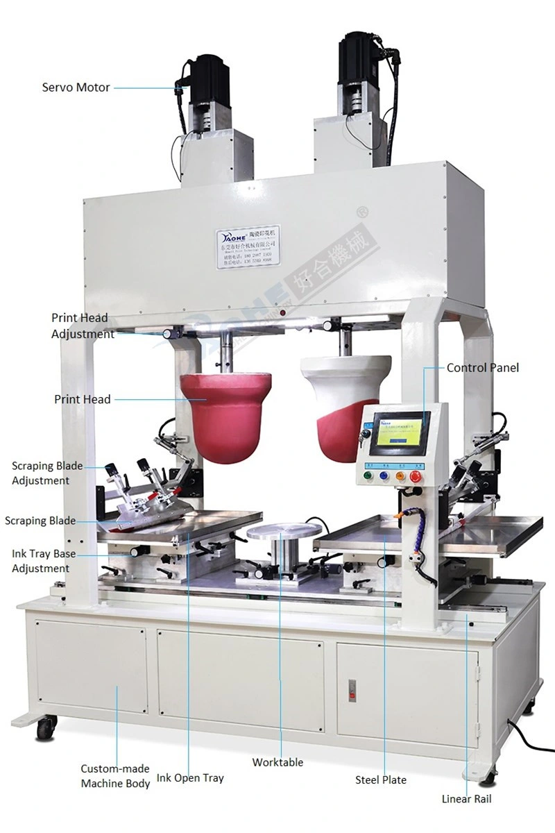 2 Color Ceramic Bowl Plates Printing Machine for Ceramic Tableware