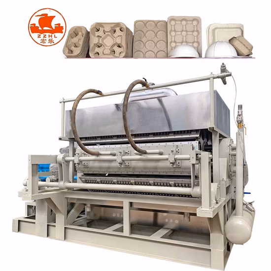 Macchina automatica per la produzione di vassoi per uova in carta per cartone con stampo per polpa di piccole dimensioni